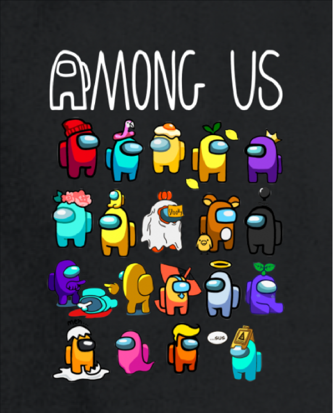  Džemperis   Amoung us characters